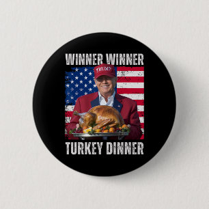 Winnaar Turkije Diner Humor Funny Trump Than Ronde Button 5,7 Cm