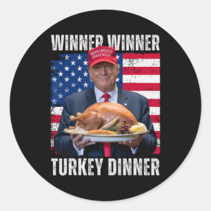 Winnaar Turkije Diner Humor Funny Trump Than Ronde Sticker
