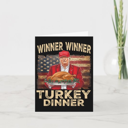 Winnaar Turkije Diner Thanksgiving Donald Tr Kaart (Voorkant)