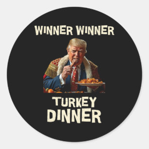 Winnaar Turkije Diner Thanksgiving Donald Tr Ronde Sticker