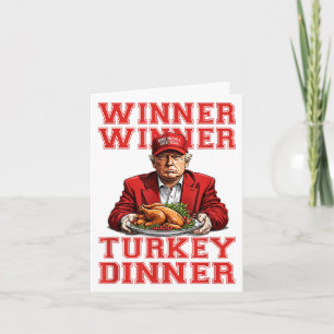 Winnaar Turkije Diner Trump Grappig Thanksgiving Kaart