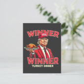 Winnaar Turkije Diner Trump Thanksgiving Briefkaart (Staand voorkant)