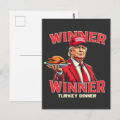 Winnaar Turkije Diner Trump Thanksgiving Briefkaart (Voorkant / Achterkant)