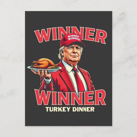 Winnaar Turkije Diner Trump Thanksgiving Briefkaart (Voorkant)