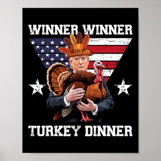 Winnaar Turkije Diner Trump Thanksgiving Fun Poster (Voorkant)
