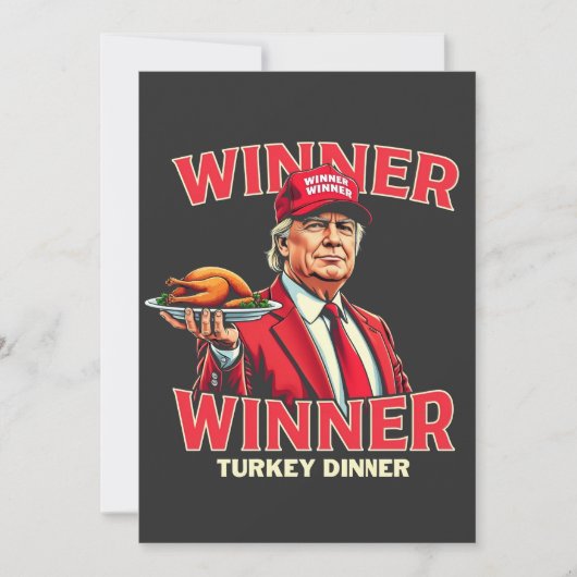 Winnaar Turkije Diner Trump Thanksgiving Kaart (Voorkant)
