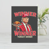 Winnaar Turkije Diner Trump Thanksgiving Kaart (Staand voorkant)