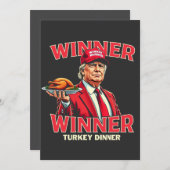 Winnaar Turkije Diner Trump Thanksgiving Kaart (Voorkant / Achterkant)