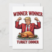 Winnaar Turkije Diner Trump Thanksgiving Kaart (Voorkant)