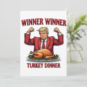 Winnaar Turkije Diner Trump Thanksgiving Kaart (Staand voorkant)