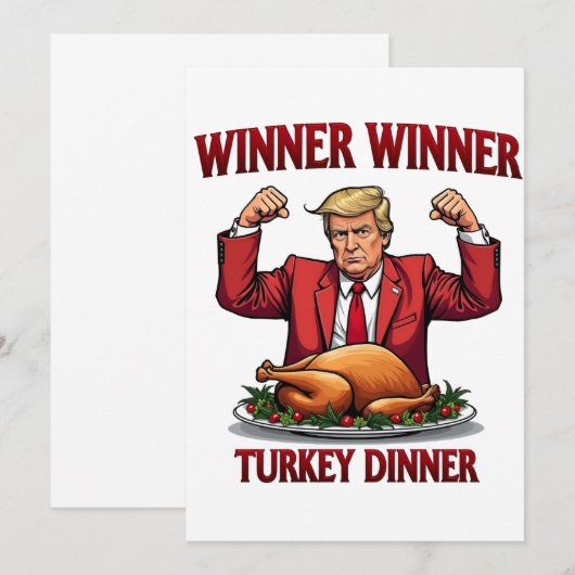 Winnaar Turkije Diner Trump Thanksgiving Kaart (Voorkant / Achterkant)