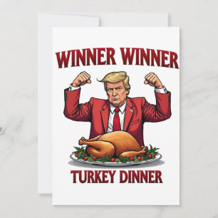 Winnaar Turkije Diner Trump Thanksgiving Kaart