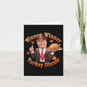 Winnaar Turkije Diner Trump Thanksgiving Mannen Kaart