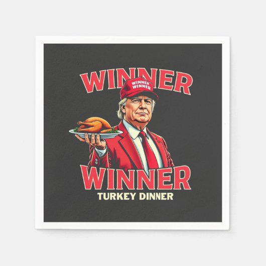 Winnaar Turkije Diner Trump Thanksgiving Servet (Voorkant)