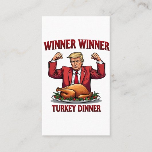 Winnaar Turkije Diner Trump Thanksgiving Visitekaartje (Voorkant)