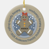 Winnaar van de Christmas Cookie Baking Contest Keramisch Ornament (Achterkant)
