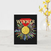 Winnaar van de prijs Gouden medaille #1 Kaart (Gele Bloem)