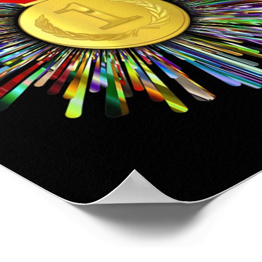 Winnaar van de prijs Gouden medaille #1 Poster (Hoek)