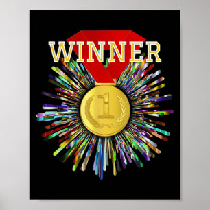 Winnaar van de prijs Gouden medaille #1 Poster