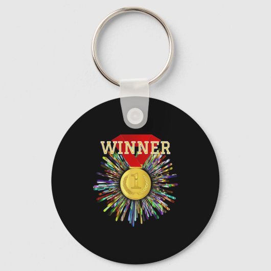 Winnaar van de prijs Gouden medaille #1 Sleutelhanger (Voorkant)