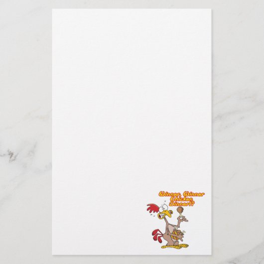 winnaar van het kippendiner irony humor briefpapier (Voorkant)