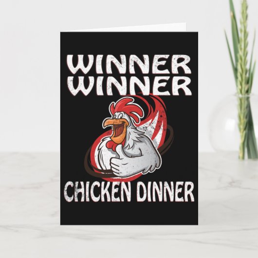 Winnaar Verliezer Videospel Kip Diner Speler Kaart (Voorkant)