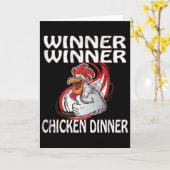 Winnaar Verliezer Videospel Kip Diner Speler Kaart (Gele Bloem)