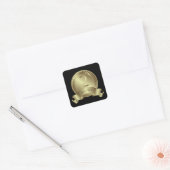 Winnaar voor Silver Medal & Custom text Award Vierkante Sticker (Envelop)