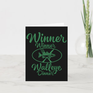 Winnaar Walleye Dinner - Grappig Gevist Fishe Kaart