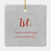 Winnaar! Winnaar! Beste lelijke trui van 20xx Keramisch Ornament (Achterkant)