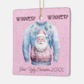 Winnaar! Winnaar! Beste lelijke trui van 20xx Keramisch Ornament (Links)