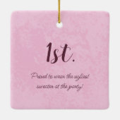 Winnaar! Winnaar! Beste lelijke trui van 20xx Keramisch Ornament (Achterkant)