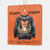Winnaar! Winnaar! Beste lelijke trui van 20xx Keramisch Ornament (Links)
