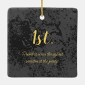 Winnaar! Winnaar! Beste lelijke trui van 20xx Keramisch Ornament (Achterkant)