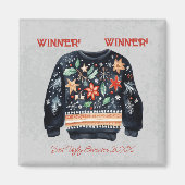 Winnaar! Winnaar! Beste lelijke trui van 20xx Magneet (Voorkant)