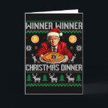 Winnaar Winnaar Bitcoin Diner Sinterklaas Trump Le Kaart<br><div class="desc">Winnaar Winnaar Bitcoin Diner Sinterklaas Trump Lelijke Kersttrui</div>