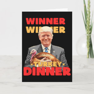 Winnaar Winnaar Kalkoen Diner Grappig Trump Thanks Kaart