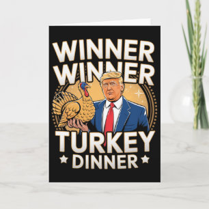 Winnaar Winnaar Kalkoen Diner Trump Thanksgiving Kaart