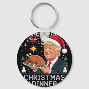 Winnaar Winnaar Kerst Dinner Sinterklaas Trump Lel Sleutelhanger