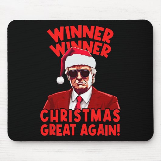 Winnaar Winnaar Kerstmis Geweldig Nogmaals Grappig Muismat (Voorkant)