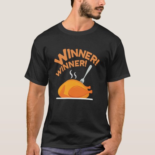 Winnaar Winnaar Kippen Diner T-shirt (Voorkant)