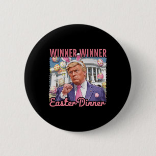 Winnaar Winnaar Paschtetmaal President Trump Geluk Ronde Button 5,7 Cm