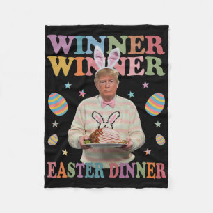 Winnaar Winnaar Pasendiner President Trump Gelukki Fleece Deken