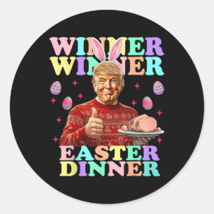Winnaar Winnaar Pasendiner President Trump Gelukki Ronde Sticker