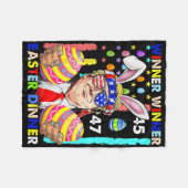 Winnaar Winnaar Pasendiner Trump Grappig Pasen Fleece Deken (Voorkant (Horizontaal))