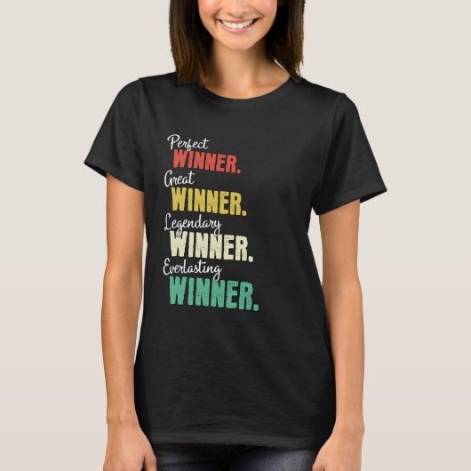 Winnaar Winnaar Winnaar T-shirt (Voorkant)