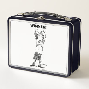 Winnaar witte en zwarte lunchbox