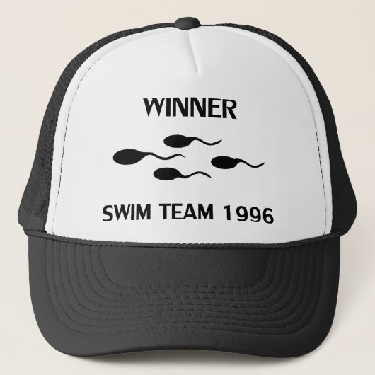winnaar zwemteam 1996 pictogram trucker pet (Voorkant)