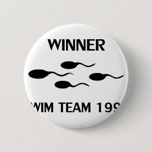 winnaar zwemteam 1998 pictogram ronde button 5,7 cm