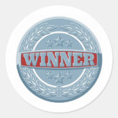 Winnaars award badge ronde sticker (Voorkant)